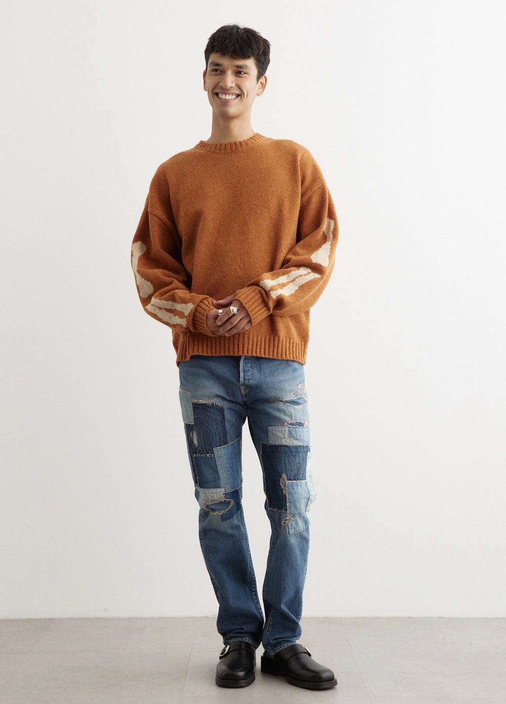 5G Wool BONE Crew Sweater