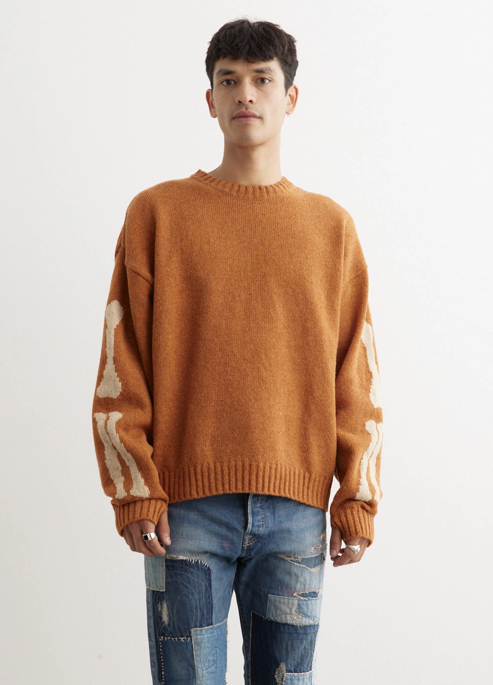 5G Wool BONE Crew Sweater