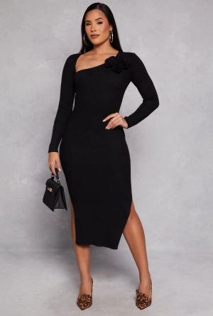 Almost Famous 3D Rose Sweater Dress
