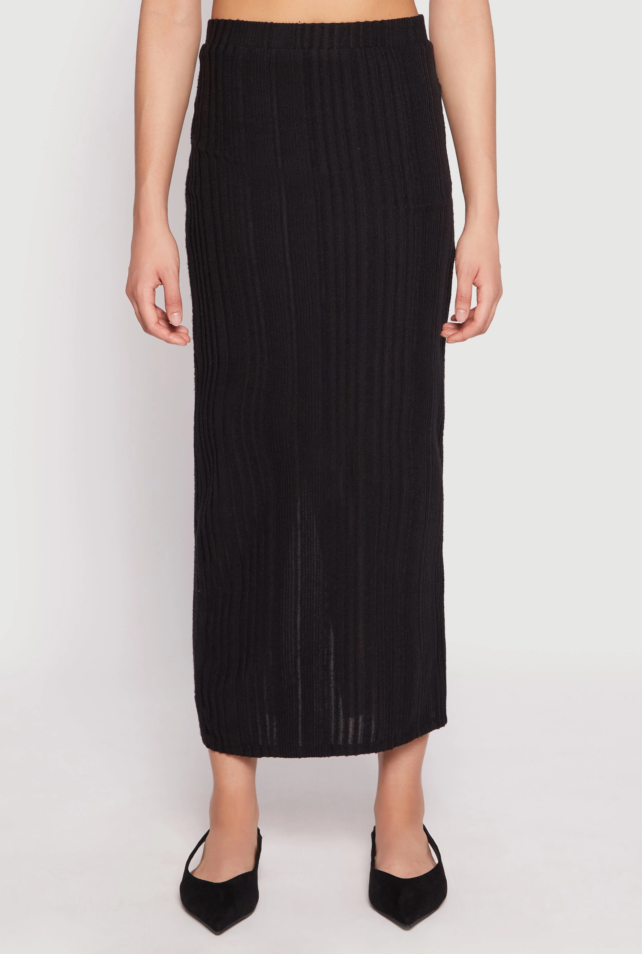 Almost Famous Brushed Knit Maxi Skirt