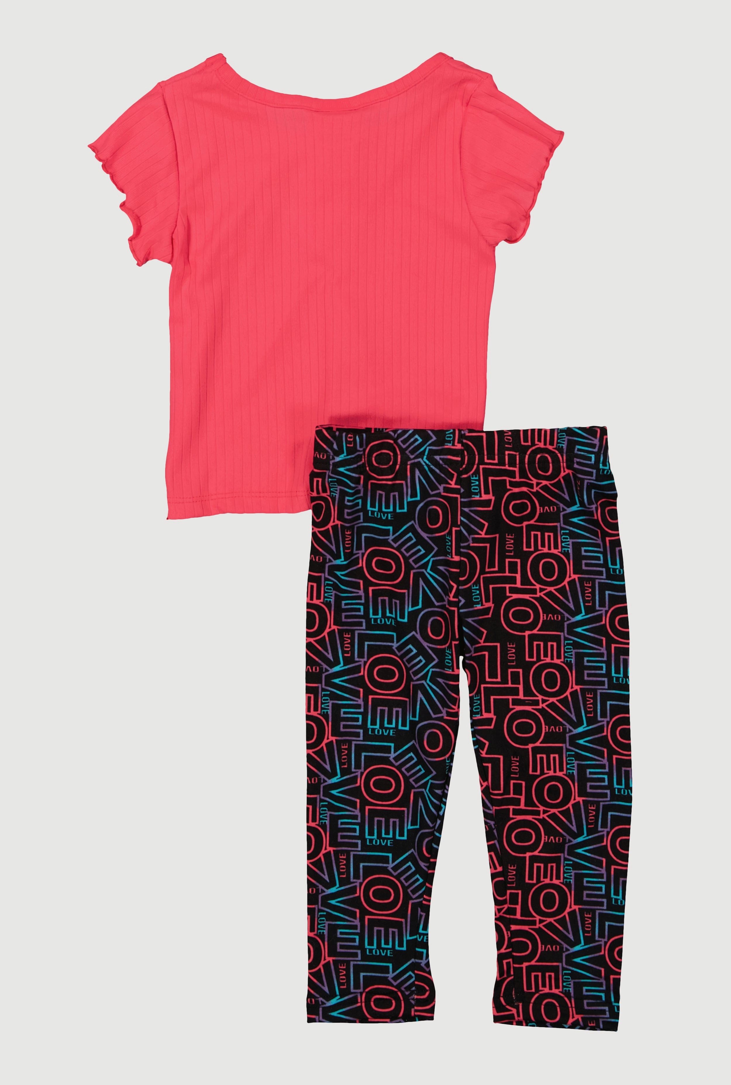 Baby Girls 12-24M Love Graphic Tie Front Top and Leggings