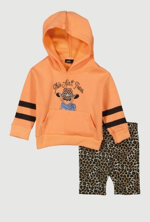 Baby Girls 12-24M This Aint Texas Graphic Hoodie and Shorts
