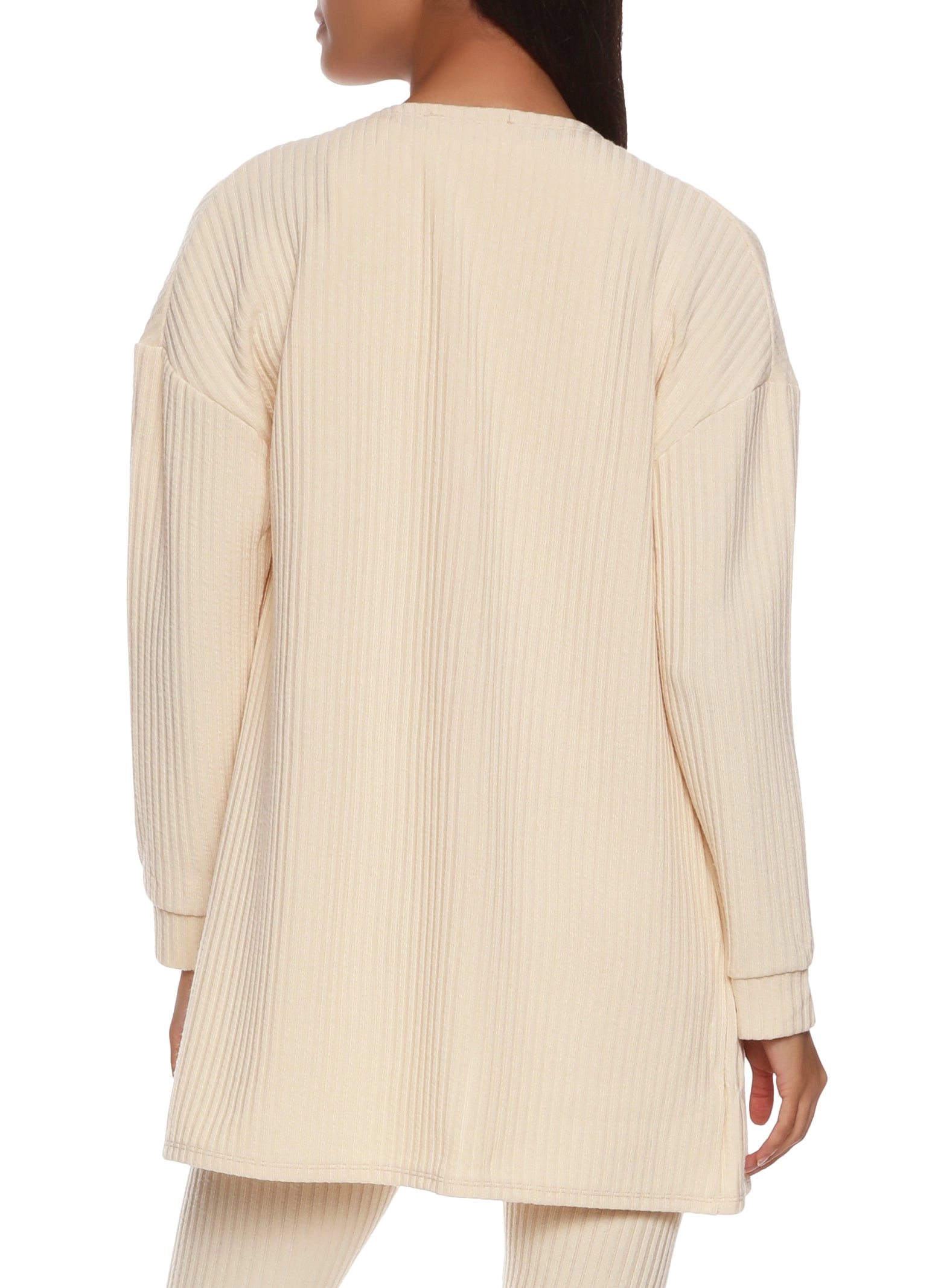Basic Ribbed Knit Cardigan