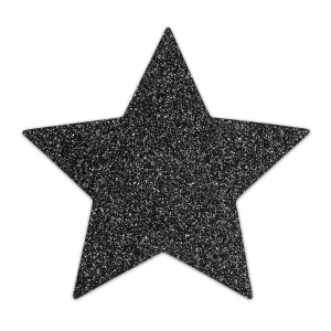 Black Stars Glittery Metallic Pasties