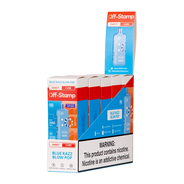 Blue Razz B-Pop Off Stamp Sweet Cube