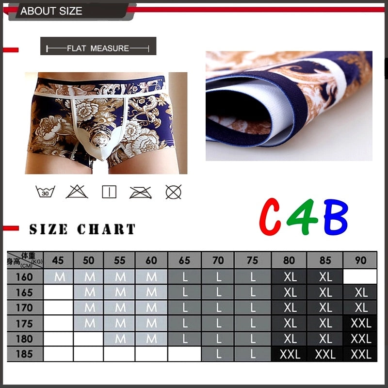 Cotton Panties Sexy Bottom Shorts Printed Pouch Underpants