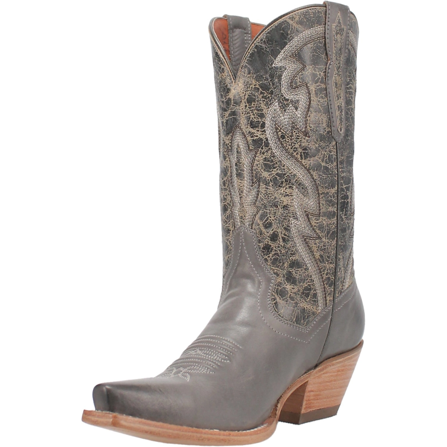 Dan Post Womens Tria Grey Leather Cowboy Boots 6 M