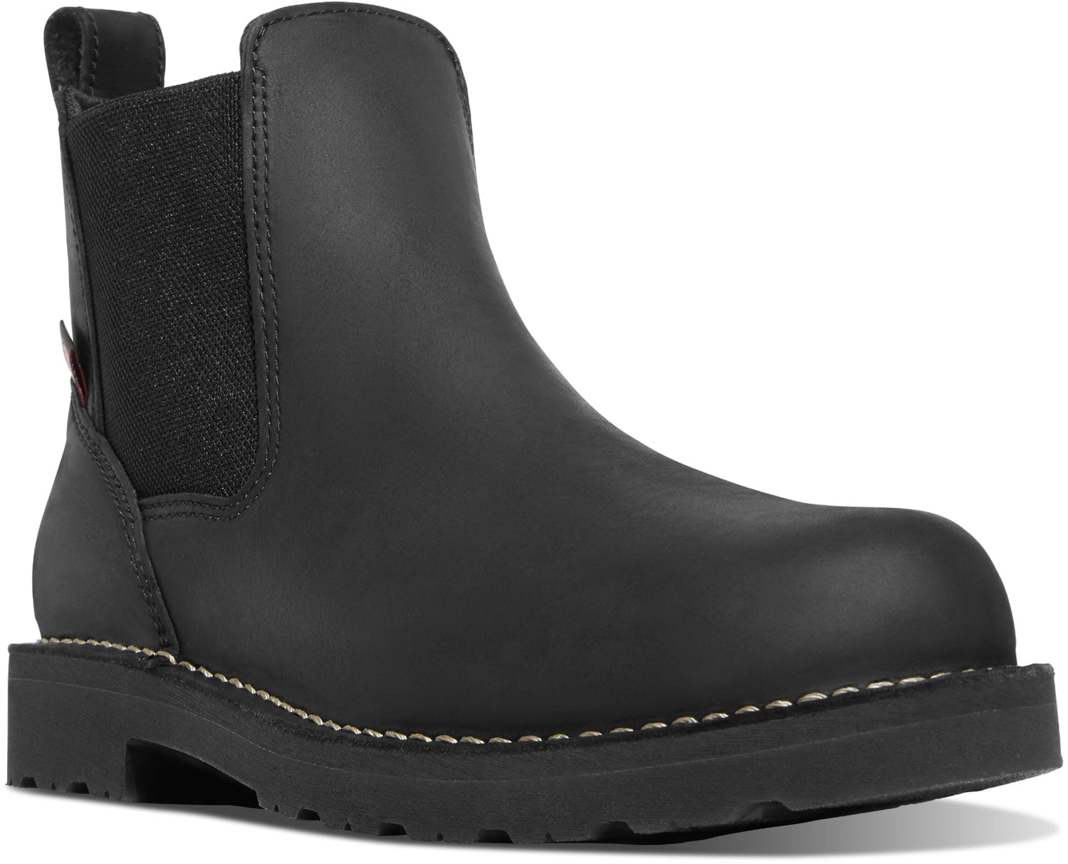Danner Mens Bull Run Chelsea Black Leather Work Boots