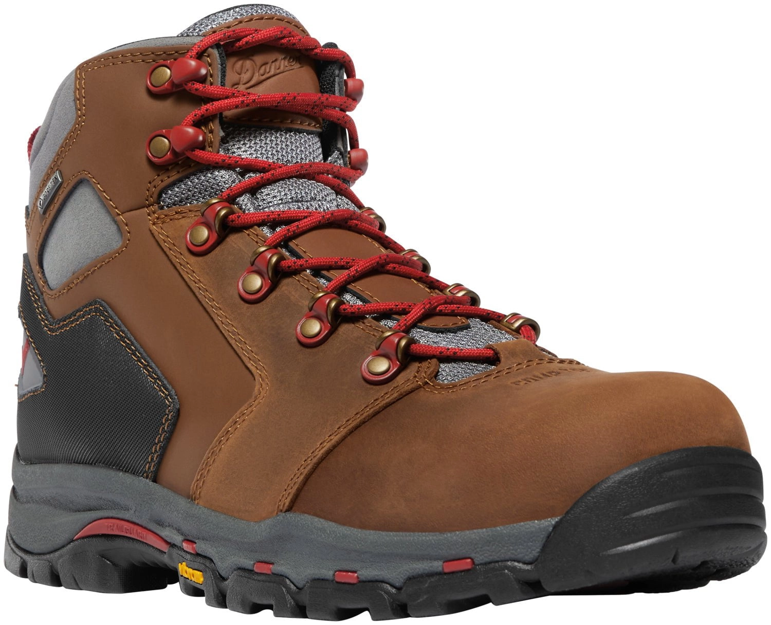 Danner Mens Vicious Brown/Red Leather Work Boots