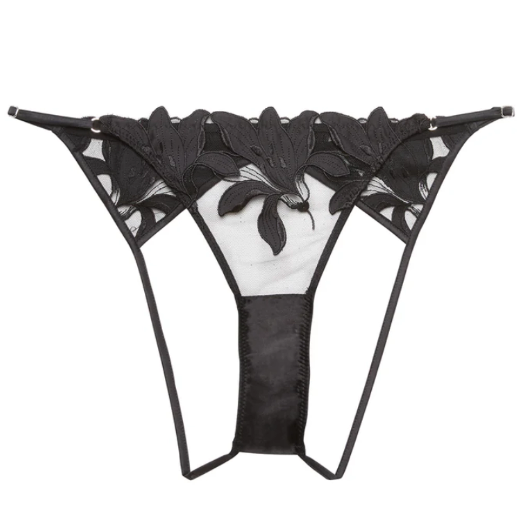 Fleur du Mal Lily Embroidery Ouvert Panty