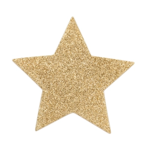 Gold Stars Glittery Metallic Pasties