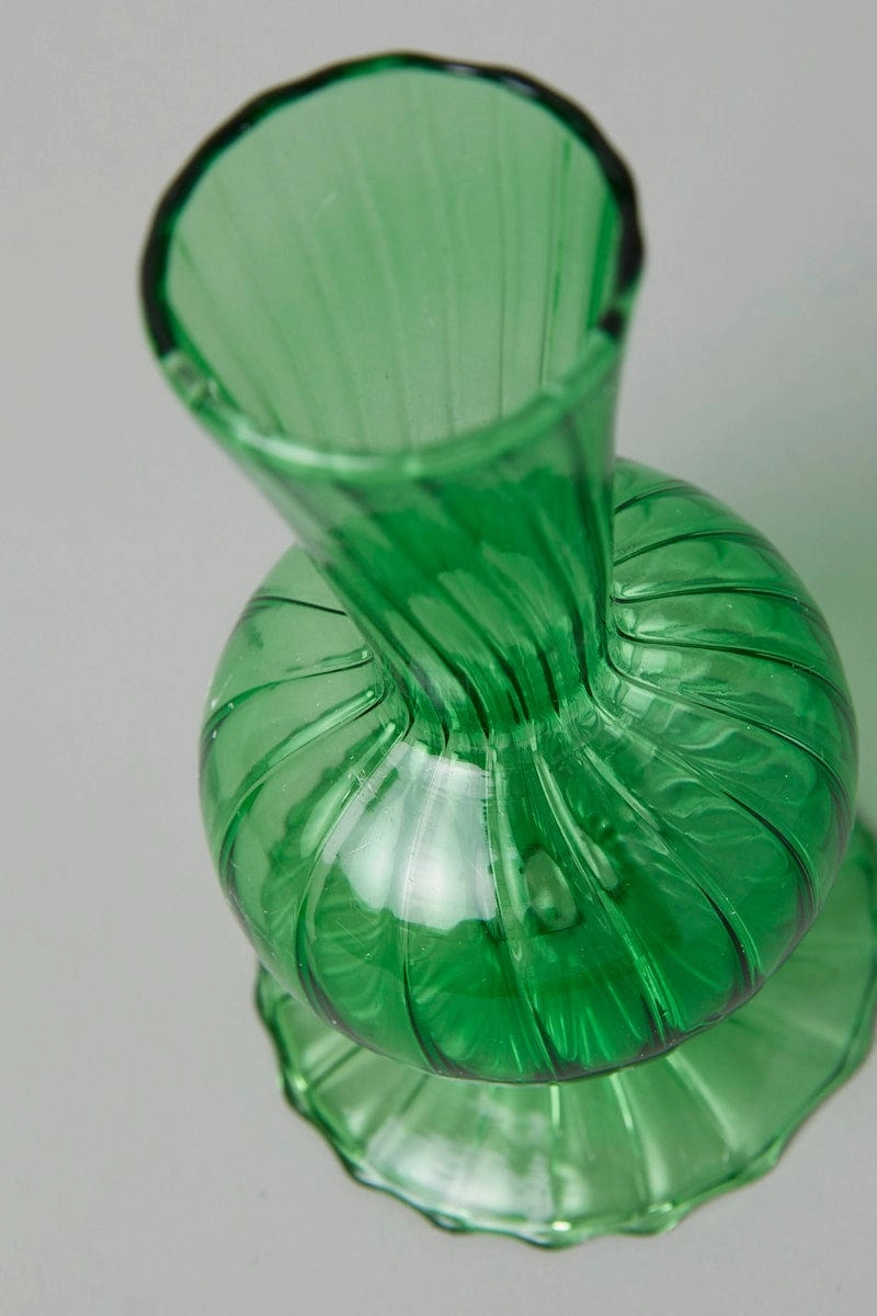 Green Glass Vase