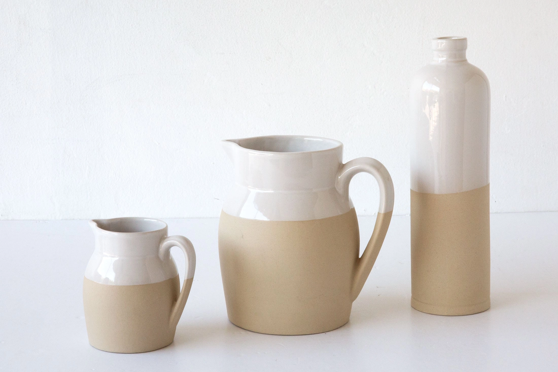 Handled Pitcher White
