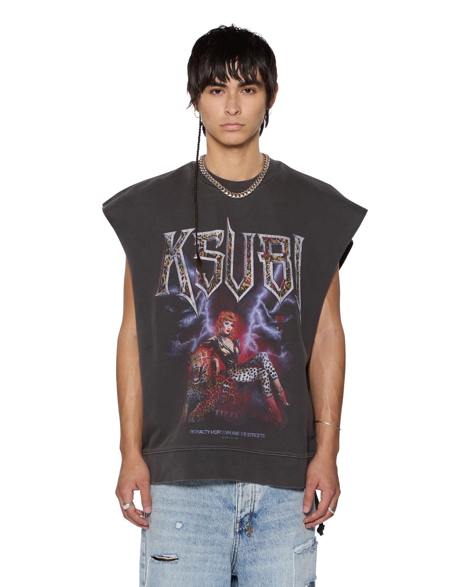 KINGDOM SLASH CREW FADED BLACK