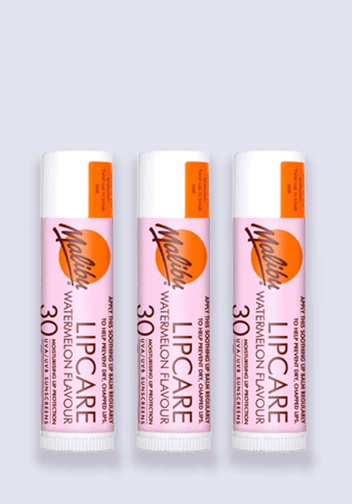 Malibu Sun Stick Lip Balm SPF 30 Watermelon Flavour - 3 Pack