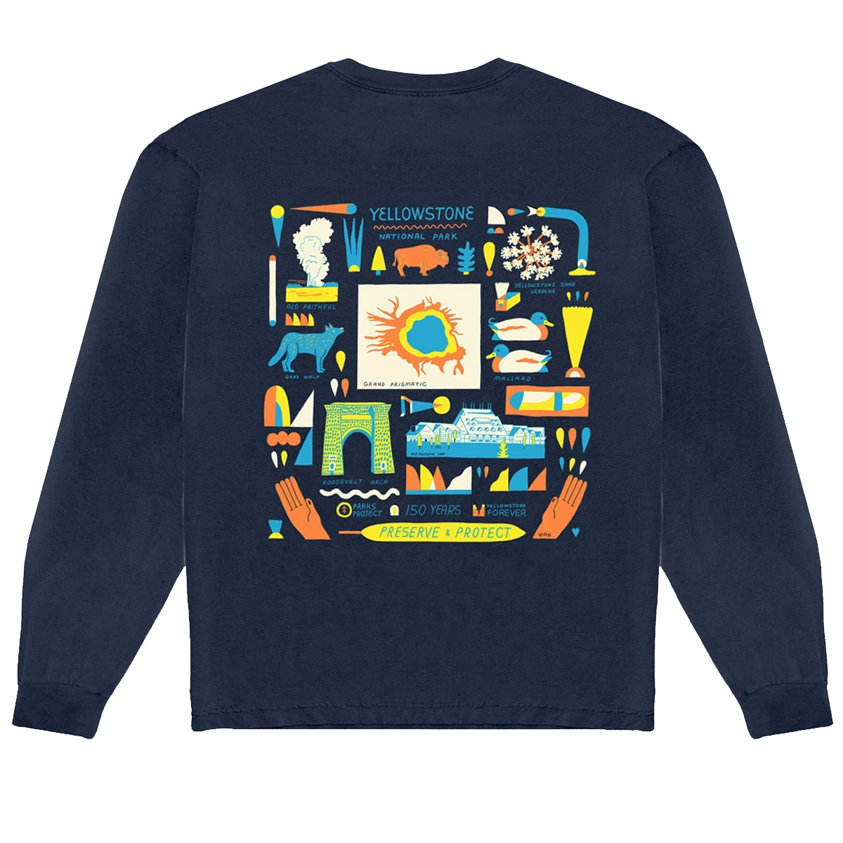 Men's Yellowstone NP 150th Anniversary Long Sleeve Tee