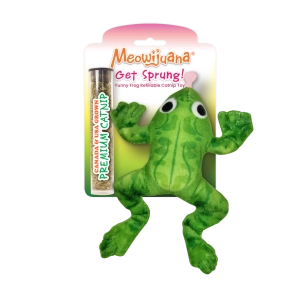 Meowijuana Get Sprung Refillable Frog Cat Toy