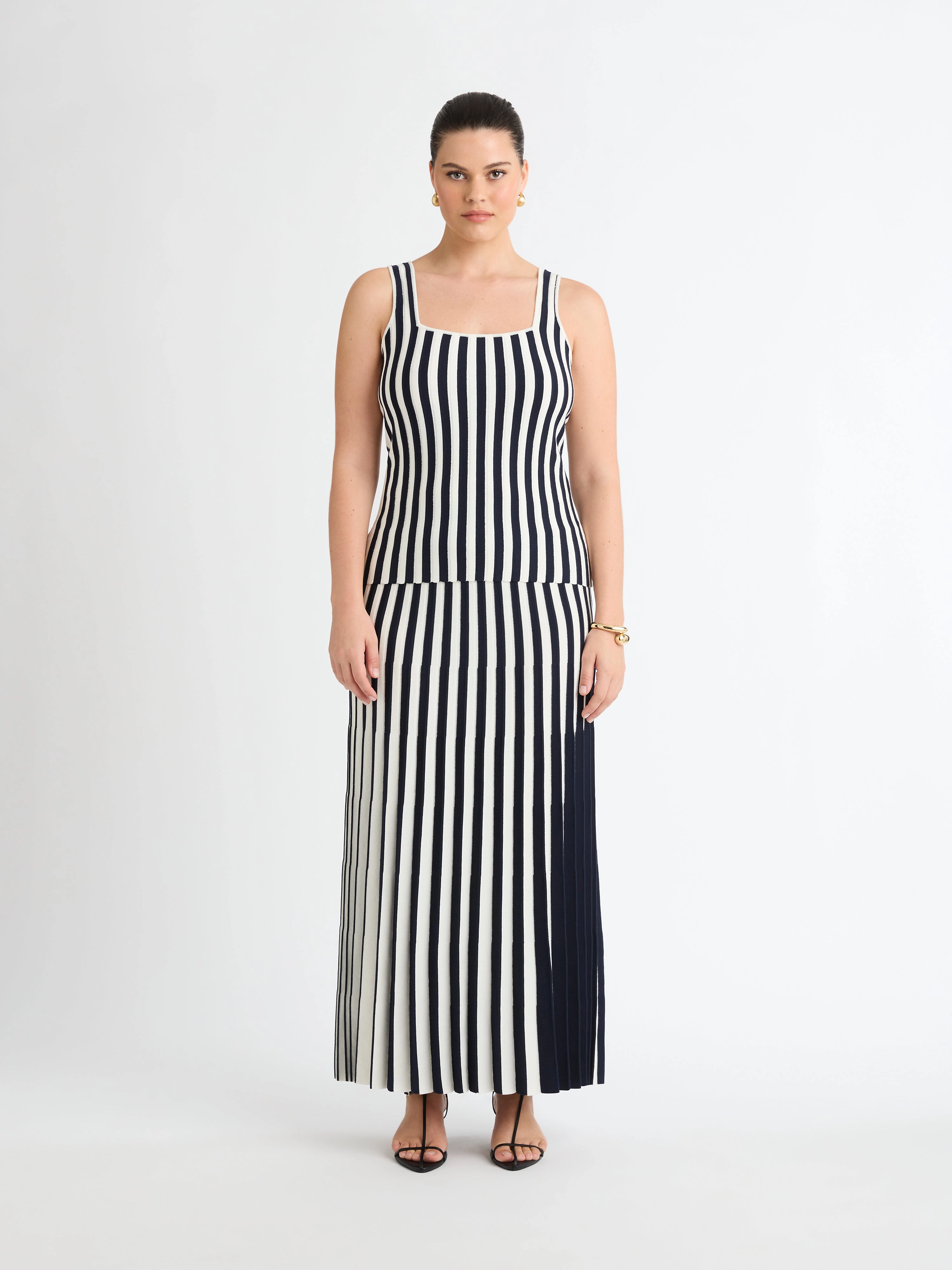 MONICA STRIPE KNIT SKIRT