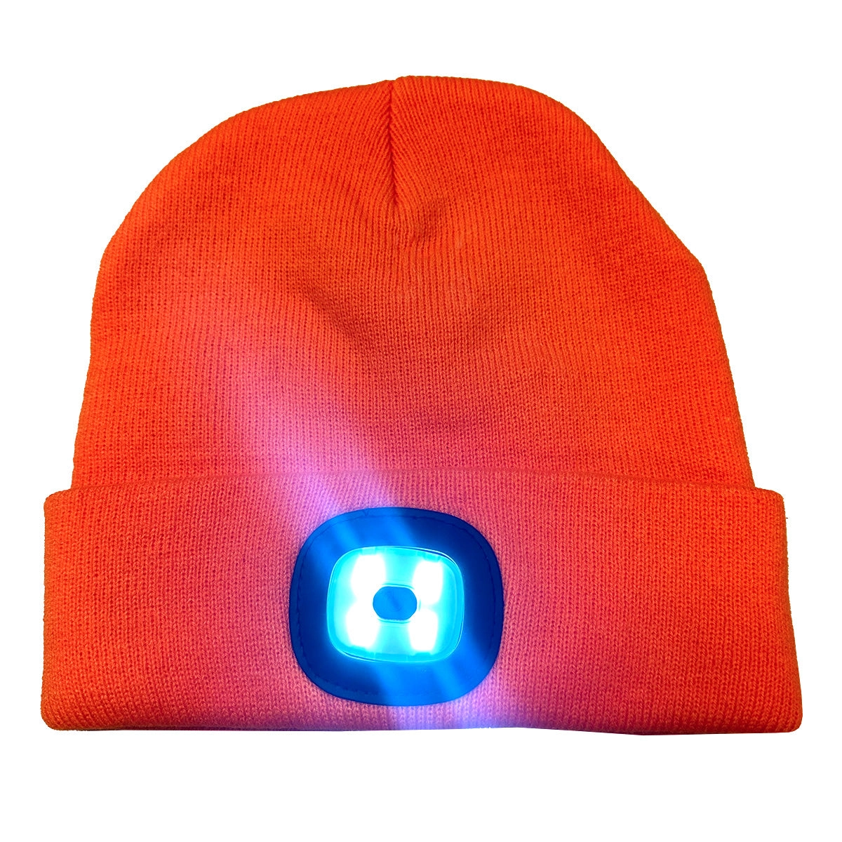 Orange LED Light Knit Hat 1 Piece Per Pack 41597