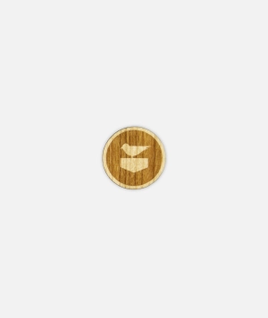 Otis Wooden Sticker - Brown
