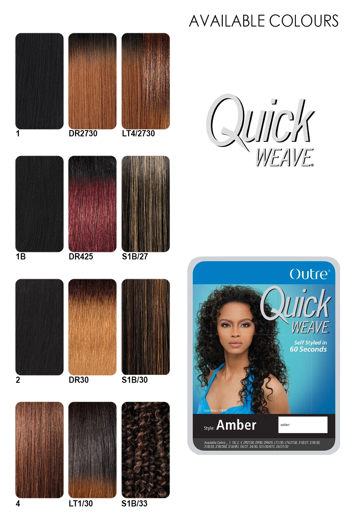 OUTRE QUICK WEAVE WIG AMBER