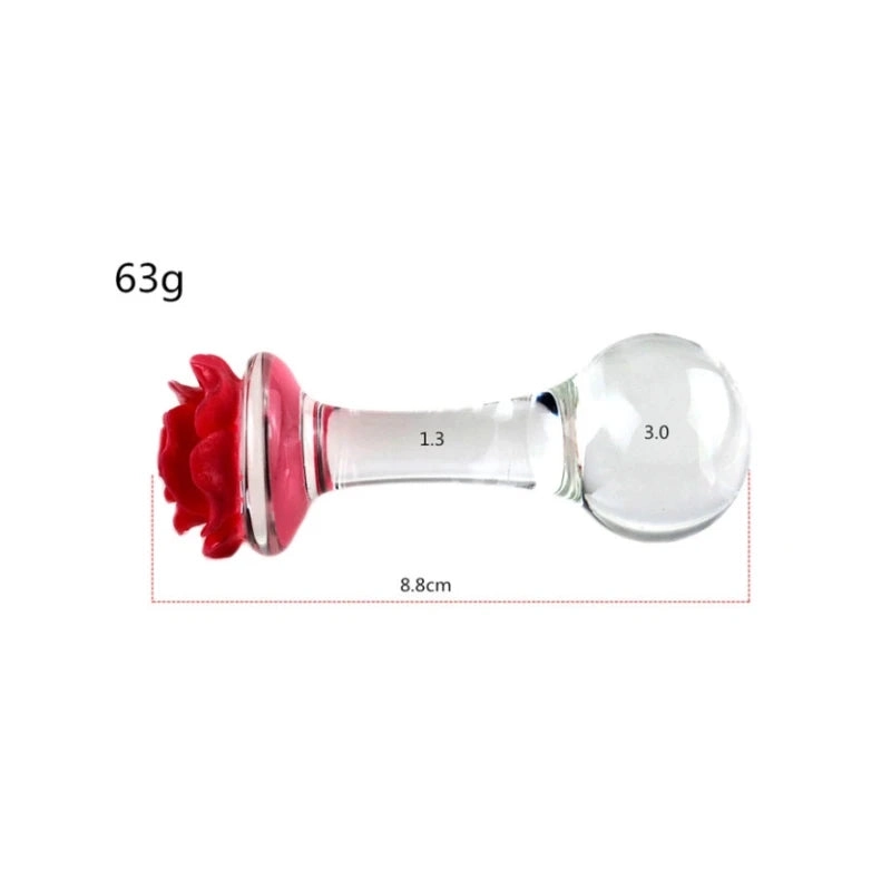 Pink Butt Plug Glass Pink Anal Plug for Women Men