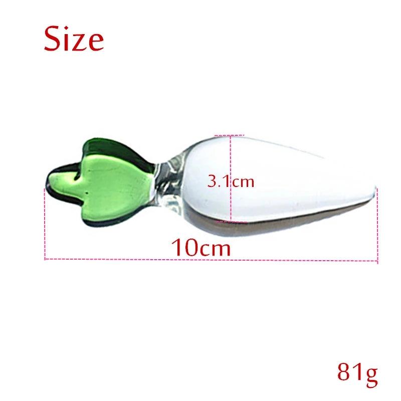 Pink Butt Plug Glass Pink Anal Plug for Women Men