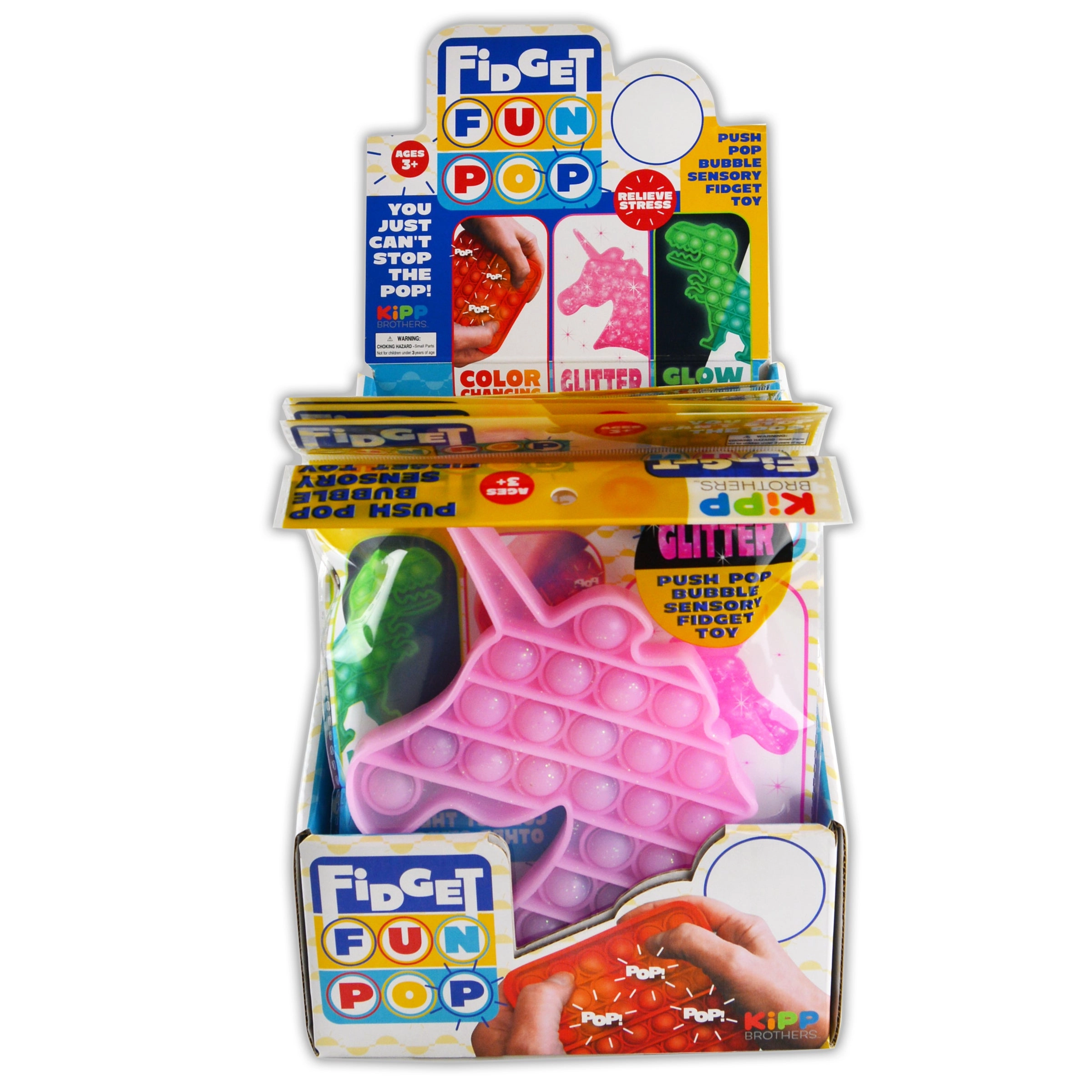 Pop Fidget Jumbo Shape Toy - 12 Pieces Per Retail Ready Display 22200