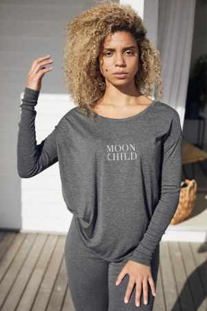 "Moon Child" Original Ribbed Long Sleeve Tee