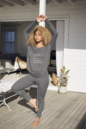 "Pilates Superpower" Original Ribbed Long Sleeve Tee