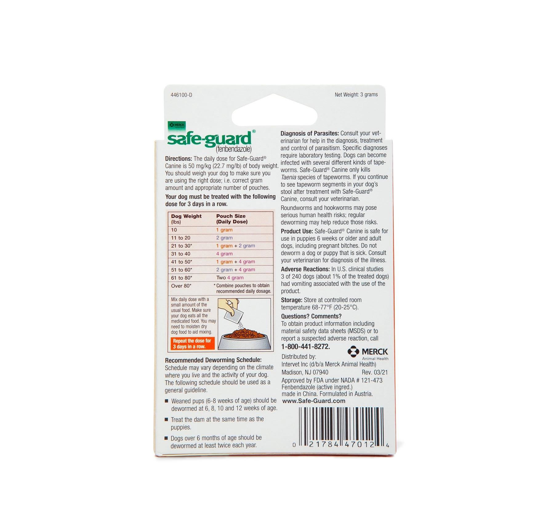 Safe-Guard Canine Dewormer 1 GM