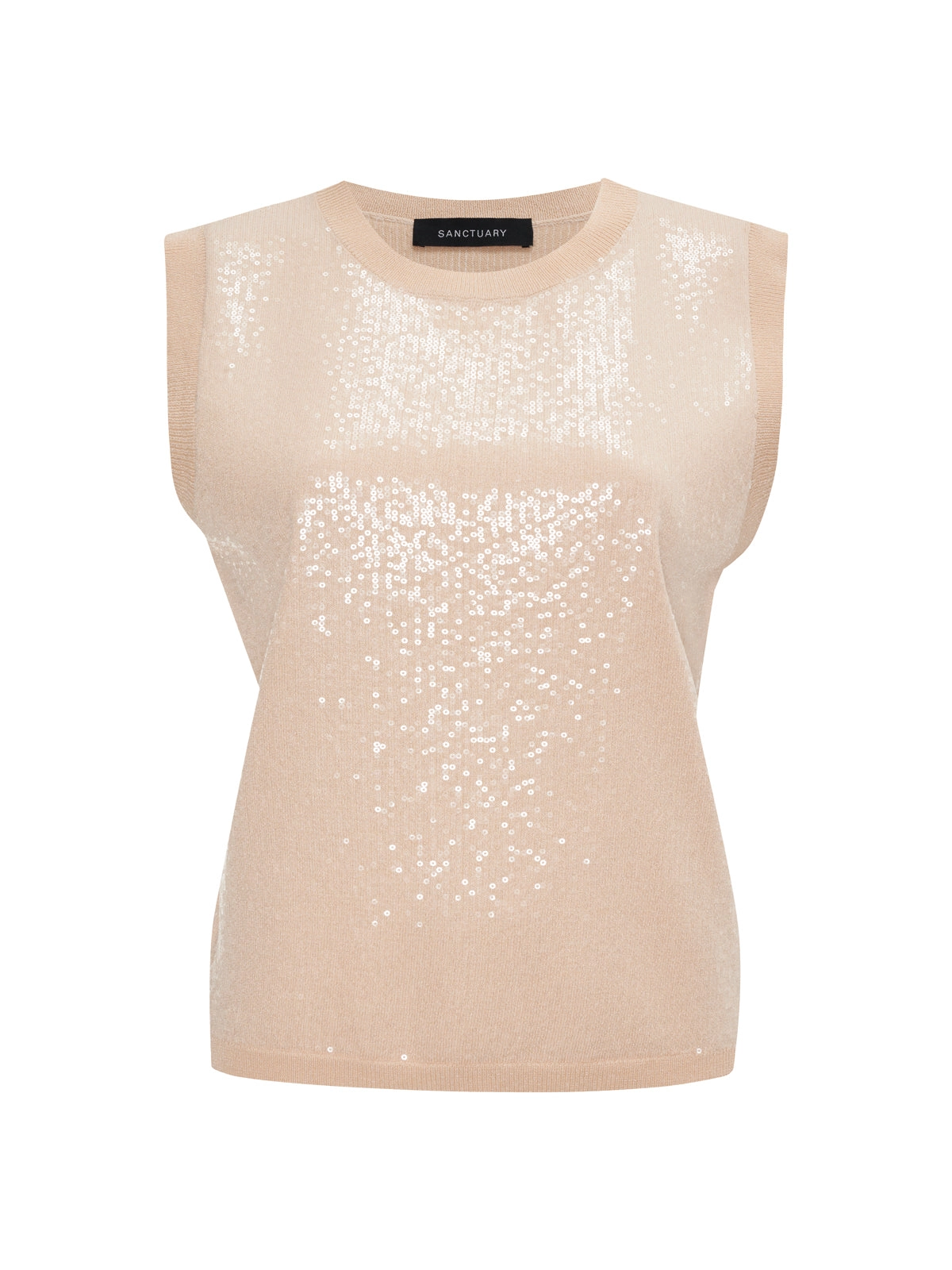 Sequin Knitwear Shell Sweater Sandstone