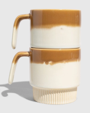 Stackable Stoneware Tea Cup Set
