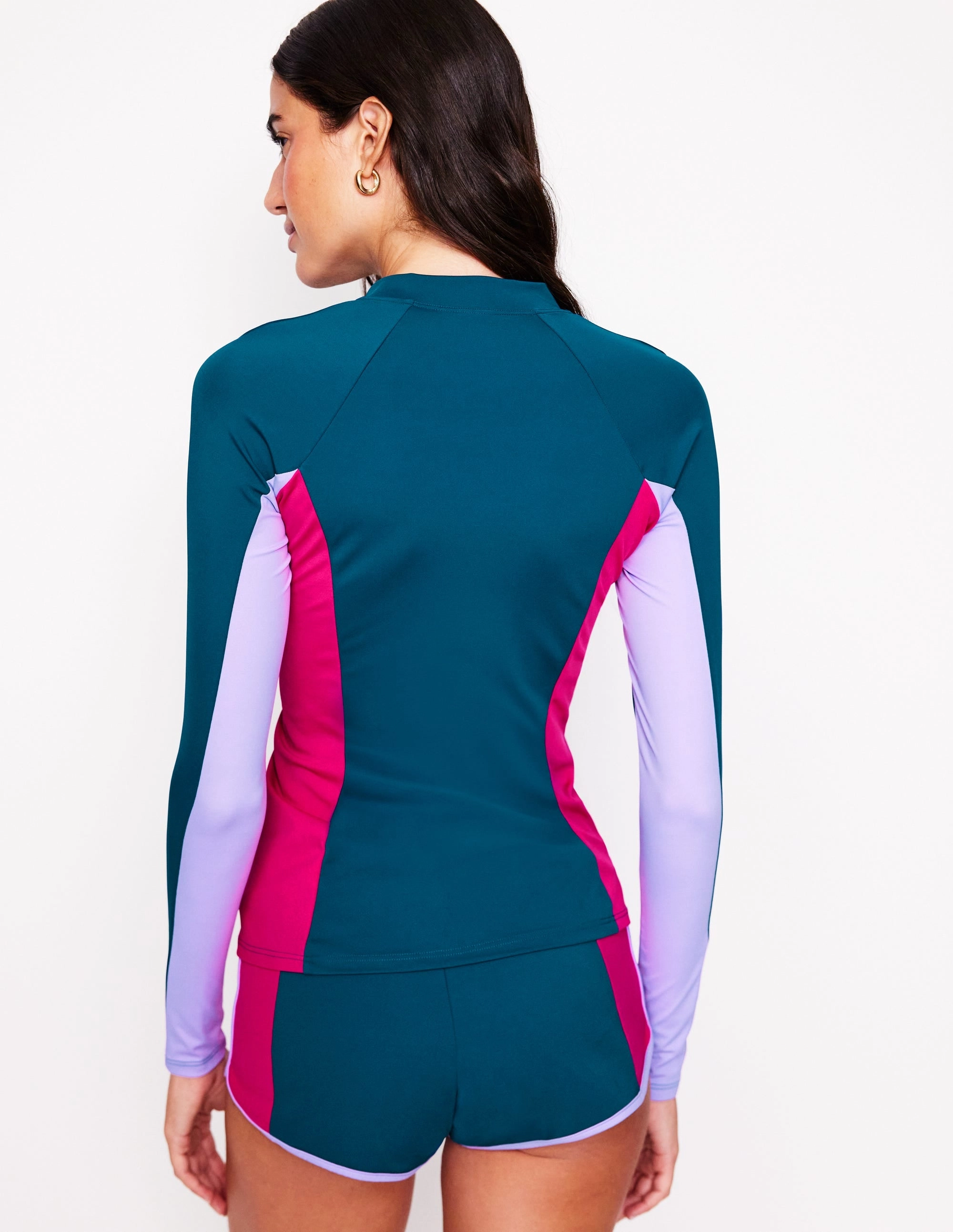 Sun Safe Raglan Rash Vest-Oceanside Blue