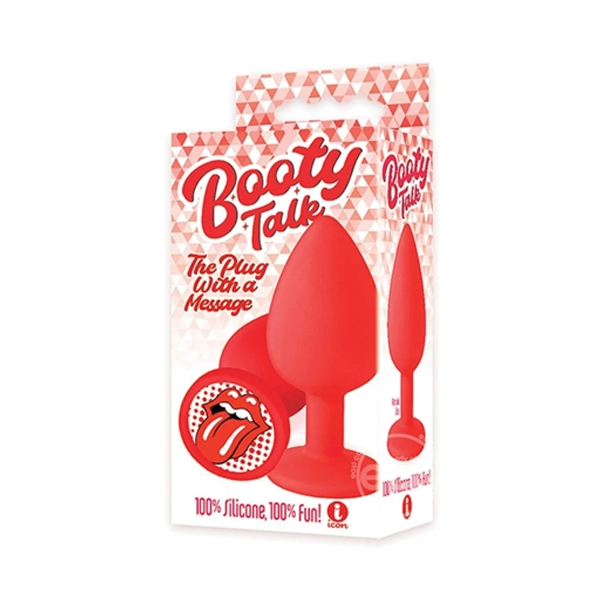 The 9's - Booty Talk Silicone Butt Plug Tongue - Red