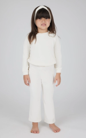 Toddler 3 PC Ribbed Top   Flared Leg Pant   Headband Set
