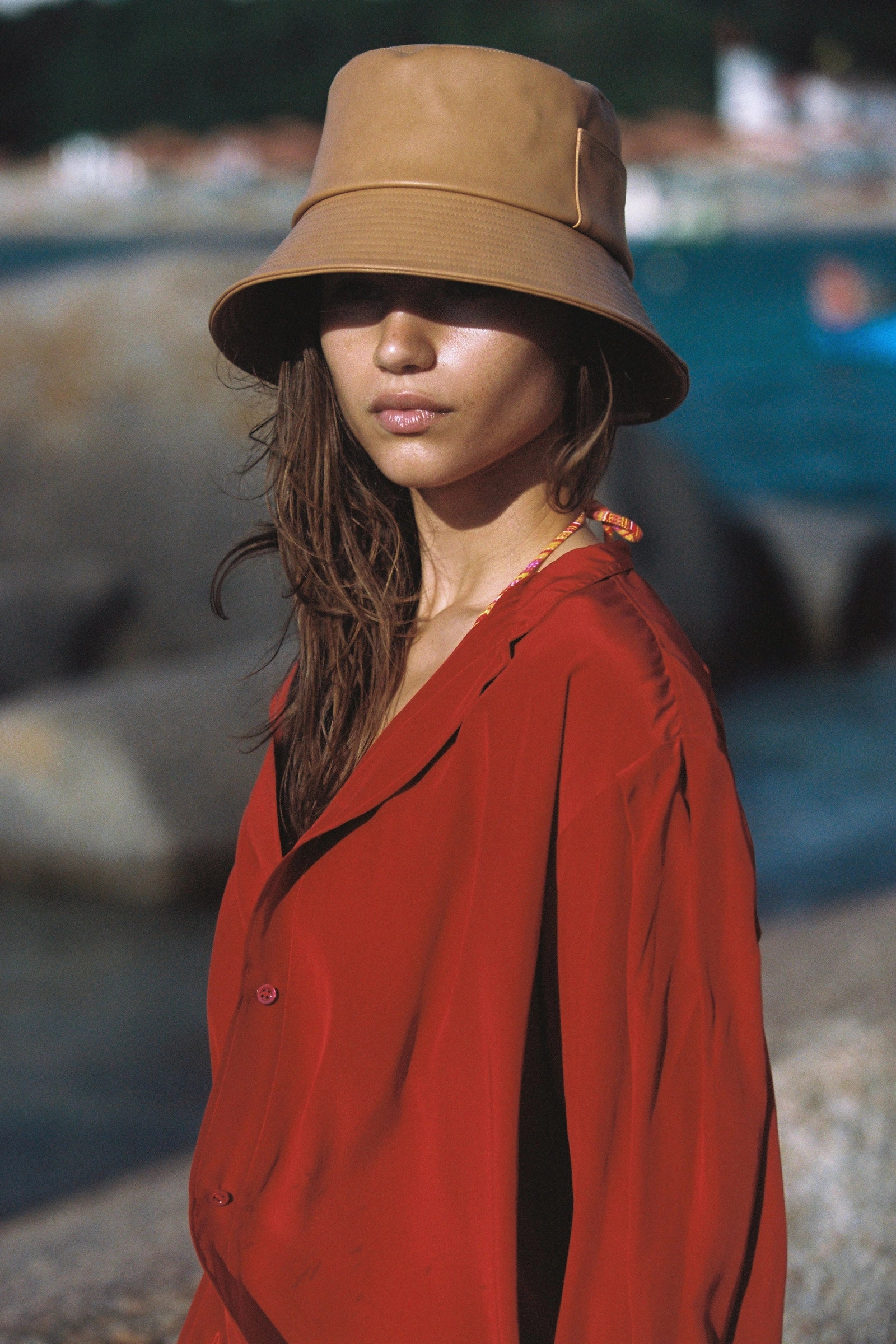 Wave Bucket - Tan Vegan Leather