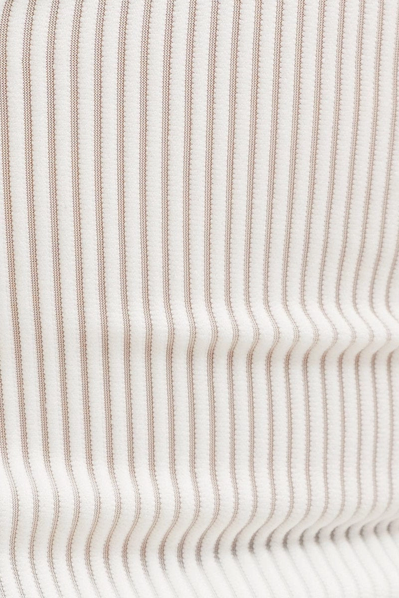 White Ribbed Twist Front Bodysuit